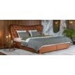 Damasc Chester kárpitozott ágy 140x200, barna színben, különleges, Ambiente szövettel