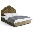 King Chester kárpitozott ágy barna színben