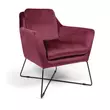 Stephan fotel fém lábbal, világos lila színben