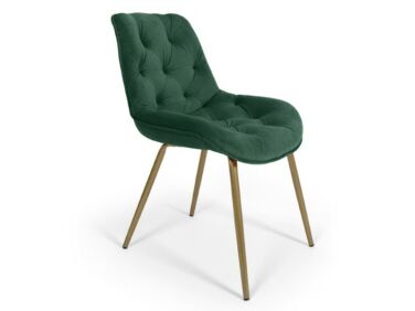 Vida chester szék fém lábbal, zöld színben