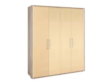 BOX 4 ajtós szekrény magasfenyu cappuccino ajtókkal, L140