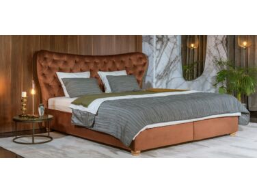 Damasc Chester ágy 160x200, világosbarna színben, különleges, Ambiente szövettel