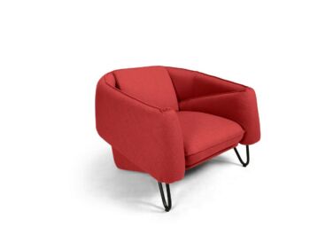 Flow fotel piros színben, Classic szövettel