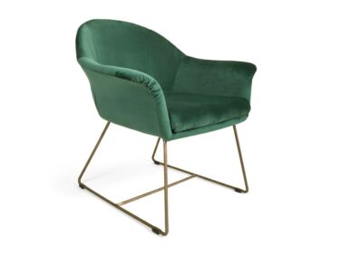 Form fotel zöld színben, különleges, Ambiente szövettel