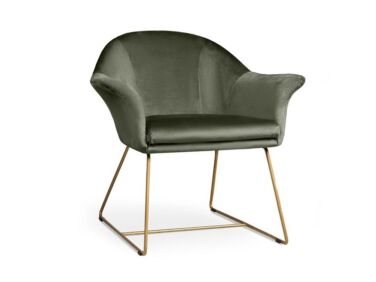 Form fotel mohazöld színben, különleges, Ambiente szövettel 