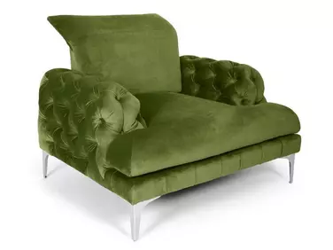 Galla chester fotel zöld színben különleges, Ambiente szövettel
