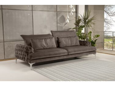 Galla chester kanapé barna színben különleges, Ambiente szövettel