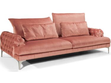 Galla chester kanapé lazac színben különleges, Ambiente szövettel