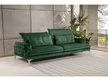 Galla chester kanapé smaragdzöld színben különleges, Ambiente szövettel