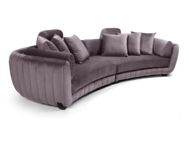 MobilaDalin Havana ötszemélyes kanapé, steppelt. világos lila