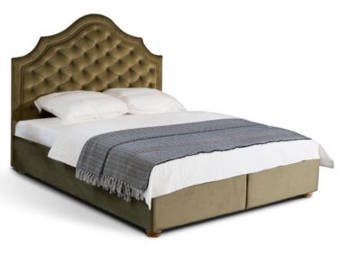 King Chester kárpitozott ágy 140x200, barna színben, különleges, Ambiente szövettel
