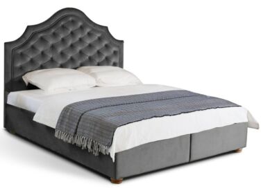 King Chester kárpitozott ágy 180x200, szürke színben, különleges, Ambiente szövettel