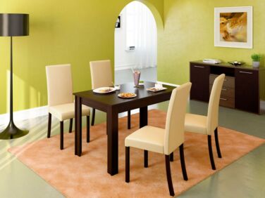 BINGO asztal + 4 krém BINGO szék összeállítás