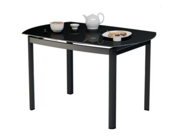 STAR 8 személyes nyitható asztal fekete színű üveglappal