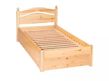 Ágyneműtartós fenyő ágy, 90x200, MS-26