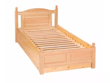 Ágyneműtartós, rusztikus fenyő ágy, 90x200, MS-42