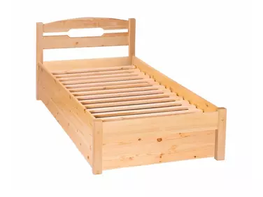 Ágyneműtartós fenyő ágy, 90x200, MS-72