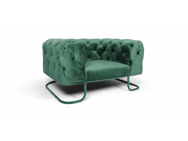 New Chester fotel zöld színben, különleges Ambiente szövettel