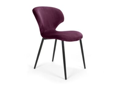 Nord lila szék, fekete fém lábbal