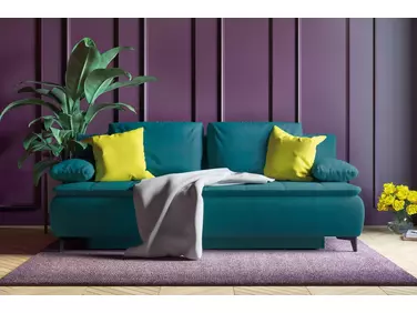 PLAY ágyazható, ágyneműtartós kanapé türkiz színben