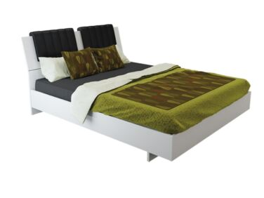 Box ágy matractartóval olasz magasfényű fehér 140x200