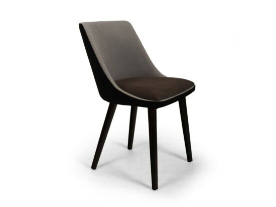 Alberta fekete-szürke szék fekete festett lábbal