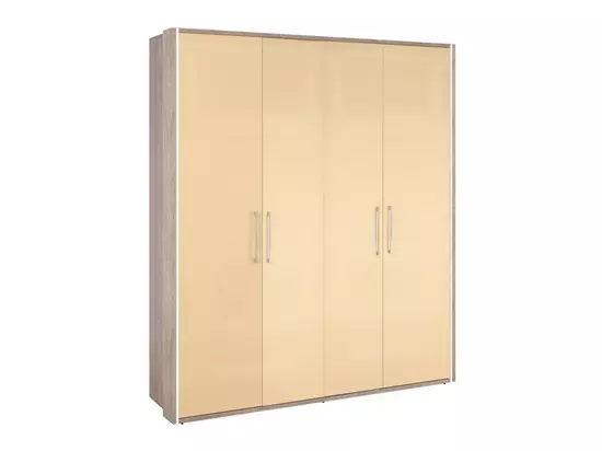 BOX 4 ajtós szekrény magasfenyu cappuccino ajtókkal, L140