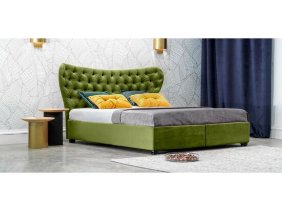 Damasc Chester ágy 140x200, lime színben, különleges, Ambiente szövettel