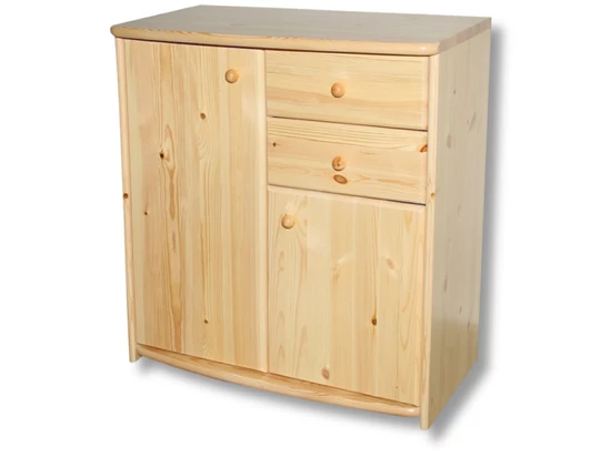 1+1 ajtós, 2 fiókos, 90 cm magas borovi fenyő komód LZ-29
