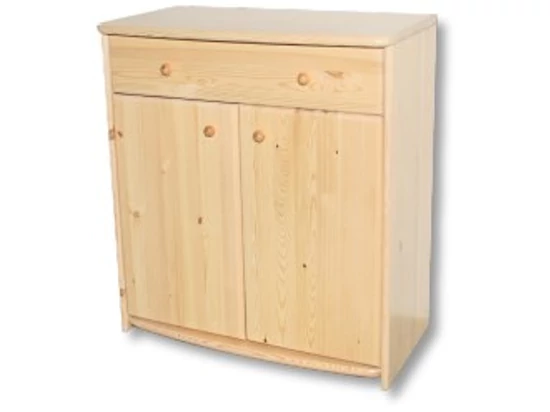 2 ajtós, 1 fiókos, 90 cm magas borovi fenyő komód LZ-28
