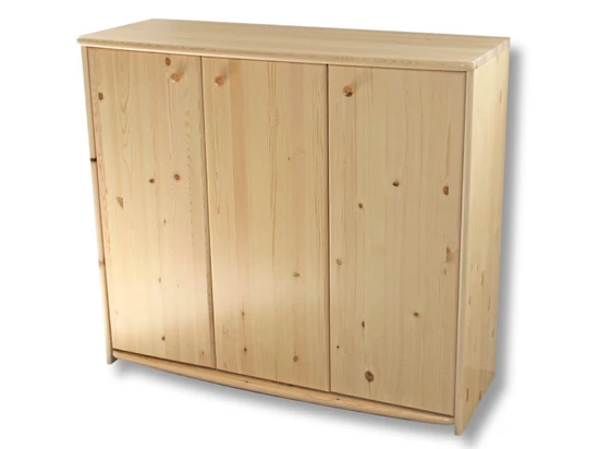 3 ajtós, 90 cm magas borovi fenyő komód LZ-31