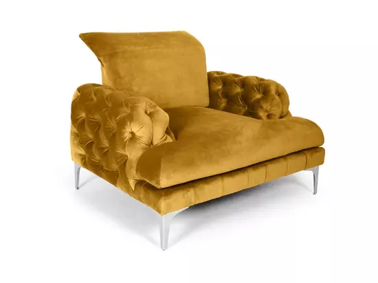 Galla chester fotel lazac  színben különleges, Ambiente szövettel