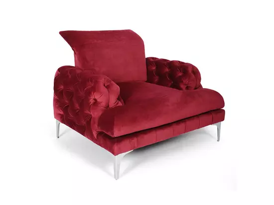 Galla chester fotel bordó színben különleges, Ambiente szövettel
