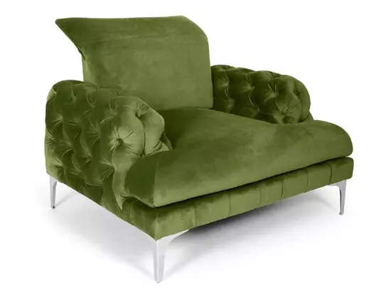Galla chester fotel zöld színben különleges, Ambiente szövettel