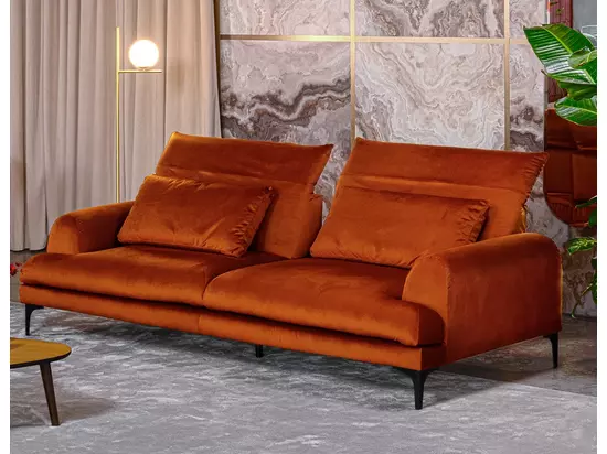 Galla kanapé, nagy, tégla színben, Elegance szövettel