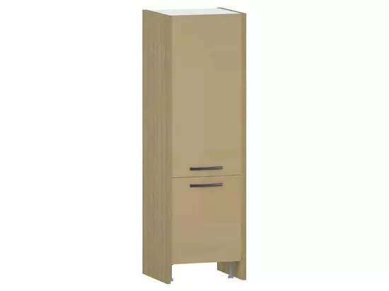 Gazelle magas állószekrény, beépíthető hűtőnek, 2 ajtós, matt, L66