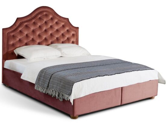 King Chester kárpitozott ágy 180x200 lazac színben, különleges, Ambiente szövettel