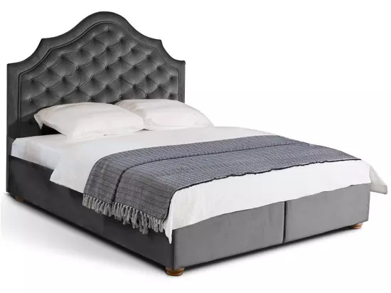 King Chester kárpitozott ágy 140x200 szürke színben, különleges, Ambiente szövettel