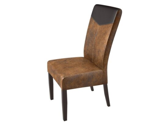 LEGANO barna hasított bőr hatású szék (2 darabos csomagban rendelhető).