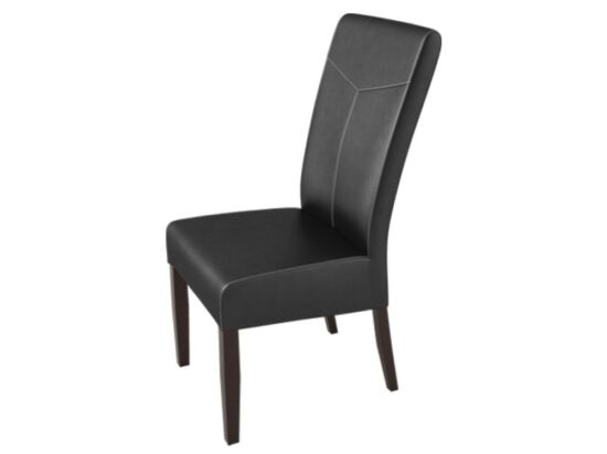 LEGANO fekete műbőr szék (2 darabos csomagban rendelhető)
