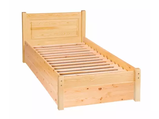 Ágyneműtartós, filungos fenyő ágy, 90x200, MS-34