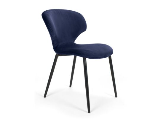 Nord szék fém lábbal, sötétkék színben, különleges, Ambiente szövettel