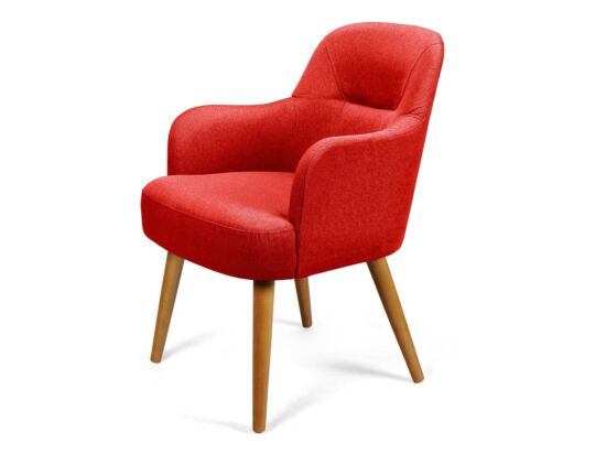 Toledo karfás szék piros színben